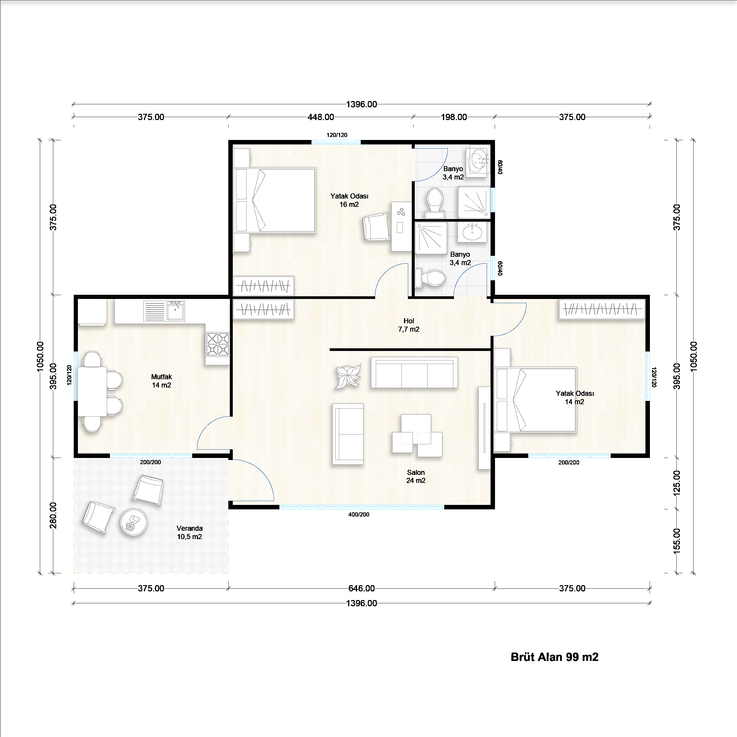100 m2 Çelik Ev Manisa ve İzmir’de Prefabrik Ev Lüks Çelik Ev