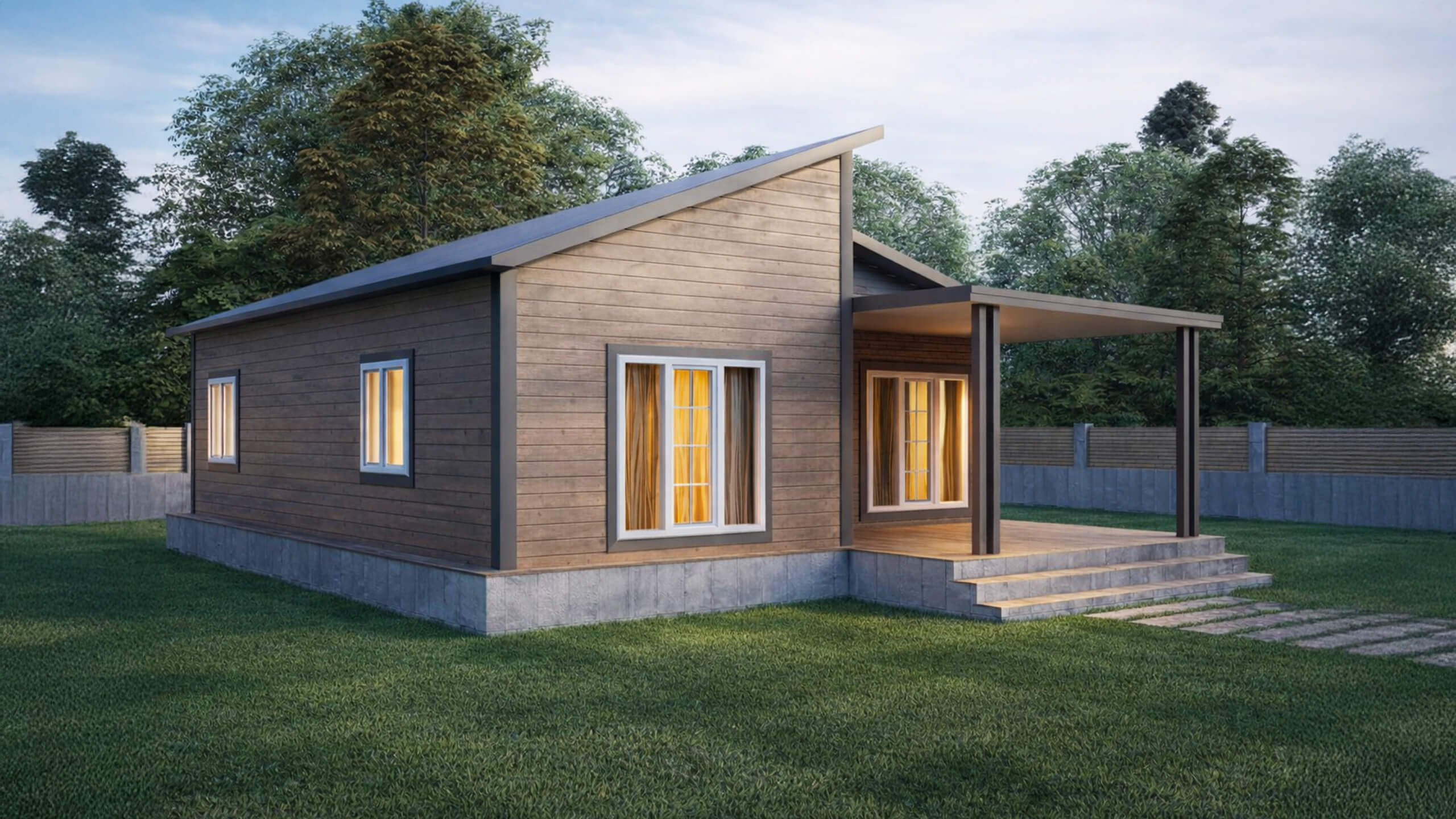 92 m² Tek Kat Çelik Ev (SS-1092) | Sekiz Prefabrik İzmir & Manisa