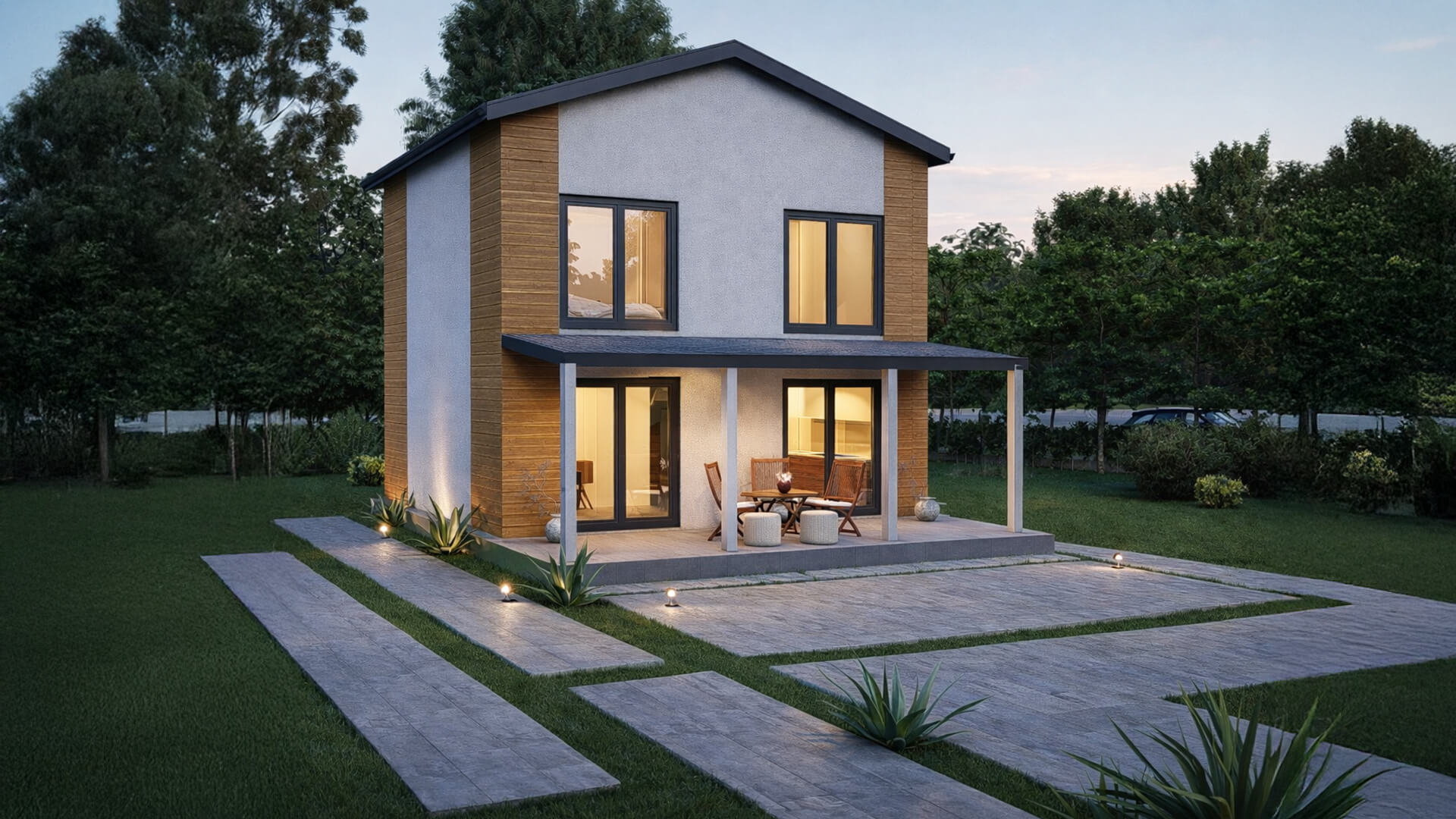 120 m² Çift Katlı Çelik Ev (SD-2120) | Sekiz Prefabrik İzmir & Manisa