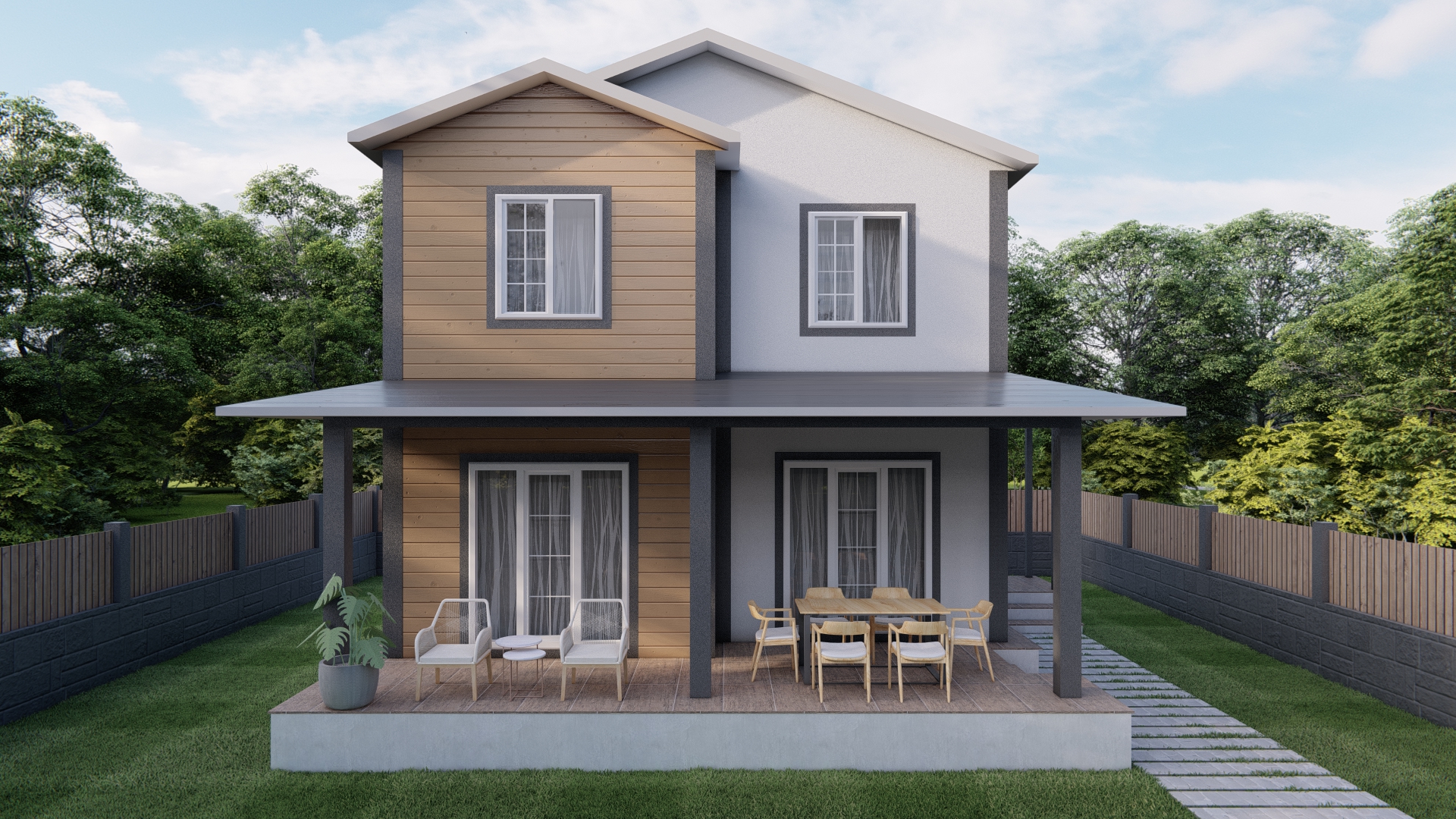 150 m² Çift Katlı Çelik Ev (SD-2150) | Sekiz Prefabrik İzmir & Manisa