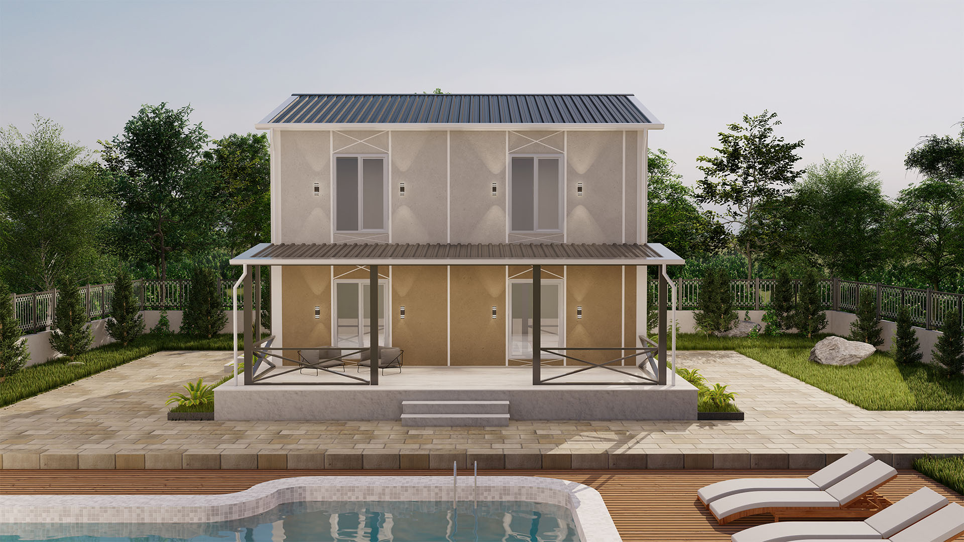 138 m² Çift Kat Prefabrik (PD-2138) | Sekiz Prefabrik İzmir & Manisa