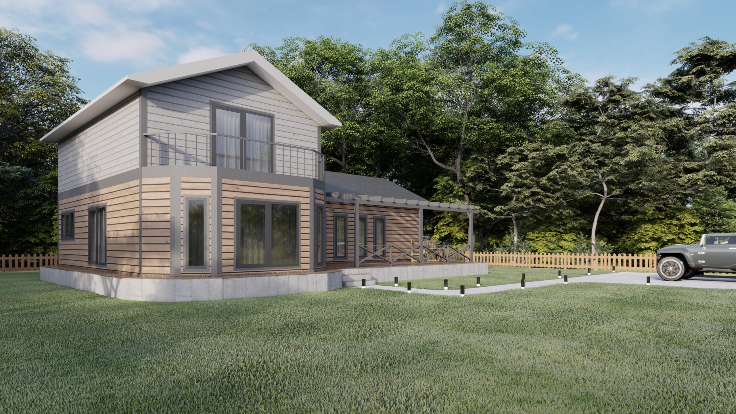170 m² Çift Katlı Çelik Ev (SD-2170) | Sekiz Prefabrik İzmir & Manisa