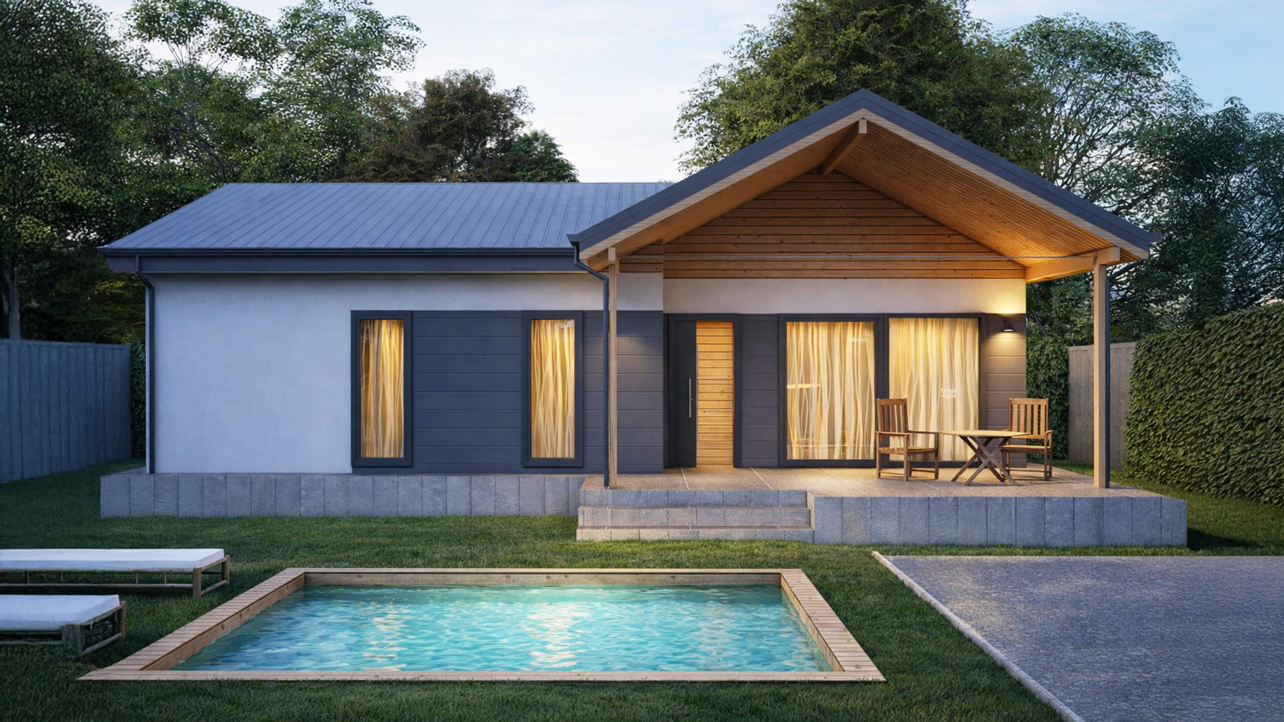 115 m² Tek Kat Çelik Ev (SS-1115) | Sekiz Prefabrik İzmir & Manisa