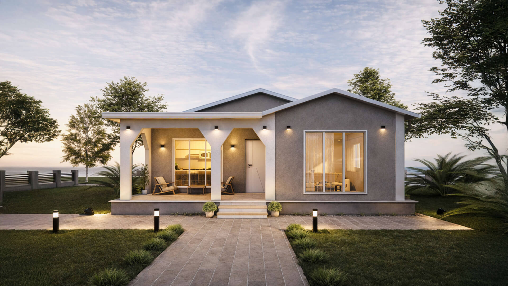 124 m² Tek Kat Çelik Ev (SS-1124) | Sekiz Prefabrik İzmir & Manisa