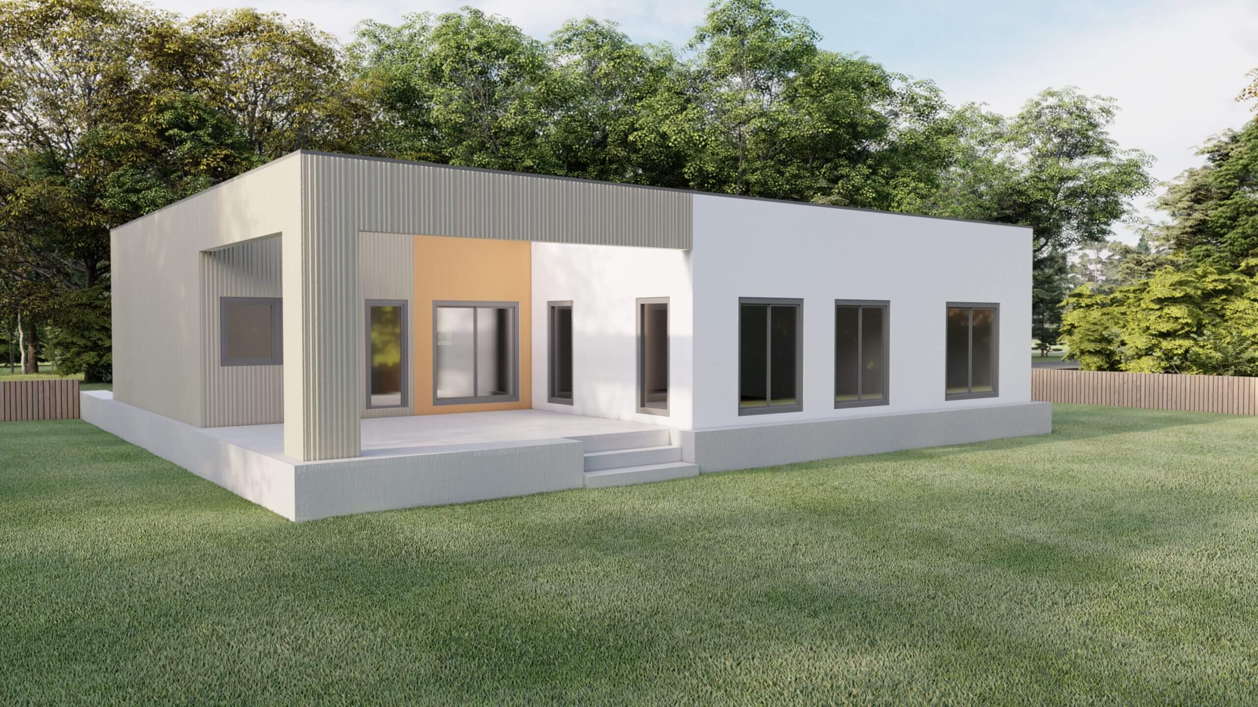 135 m² Tek Kat Çelik Ev (SS-1135) | Sekiz Prefabrik İzmir & Manisa