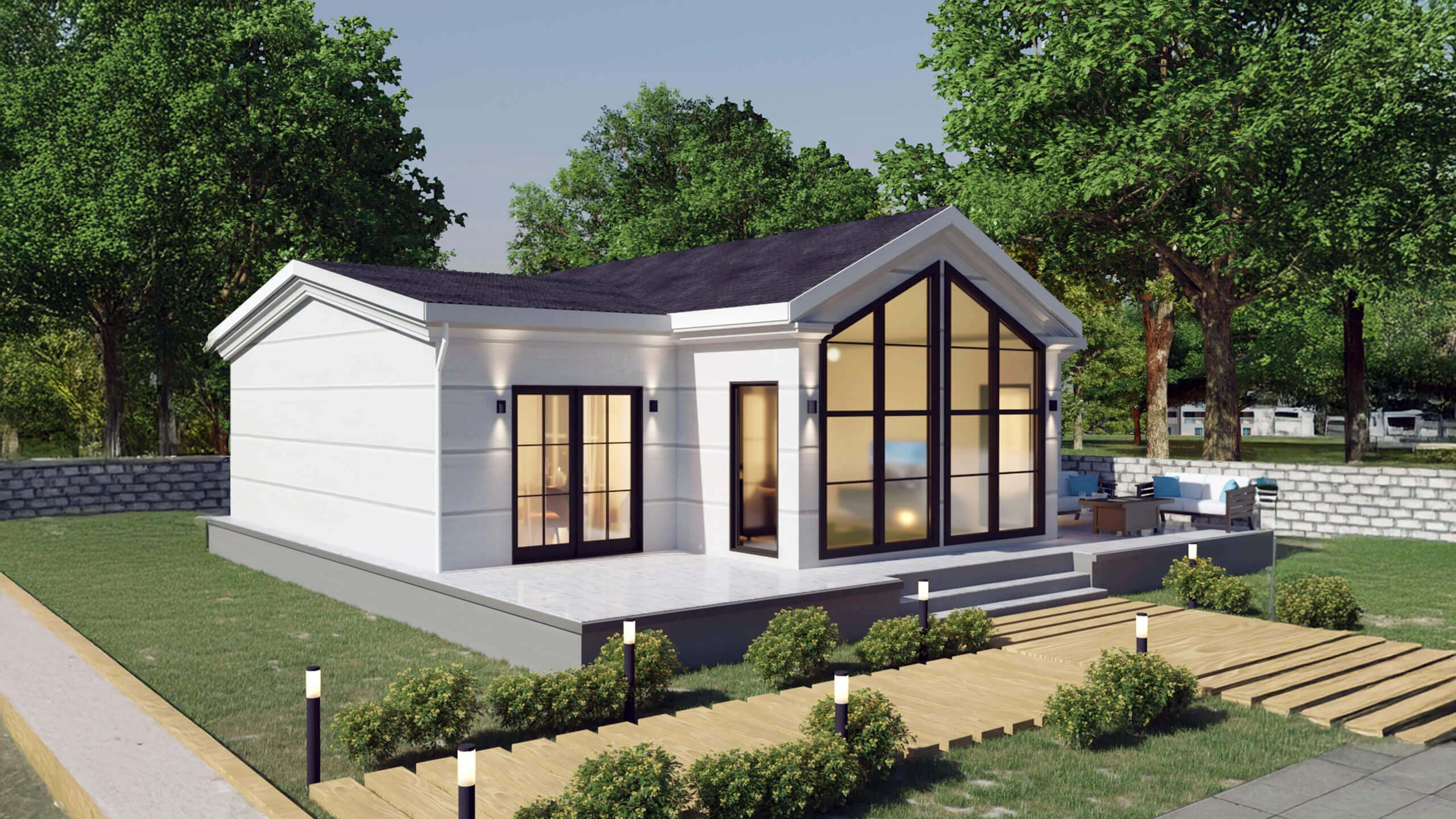 95 m² Tek Kat Çelik Ev (SS-1095) | Sekiz Prefabrik İzmir & Manisa