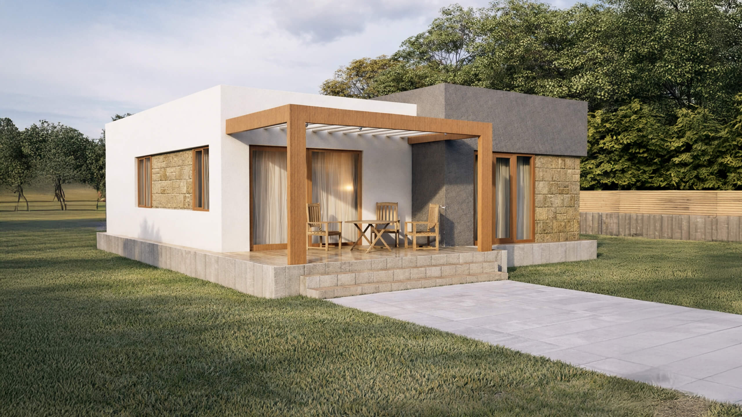 105 m² Tek Kat Çelik Ev (SS-1105) | Sekiz Prefabrik İzmir & Manisa