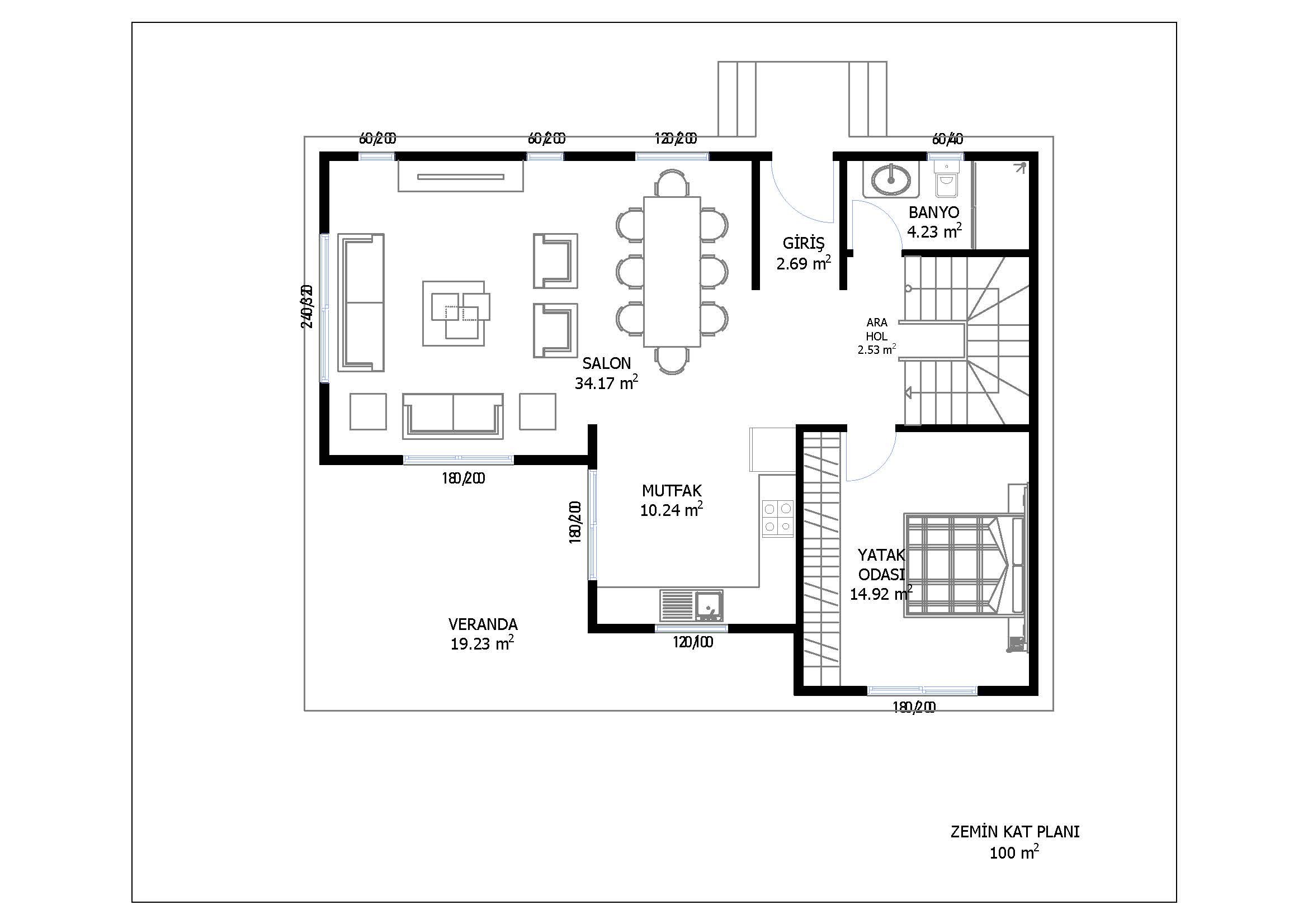 167 m² Çift Katlı Çelik Ev (SD-2167) | Sekiz Prefabrik İzmir & Manisa