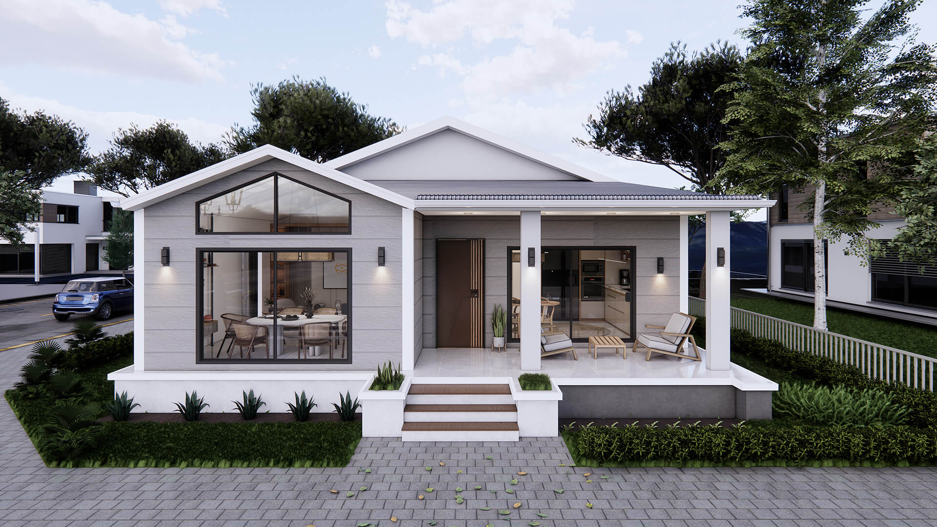90 m² Tek Kat Çelik Ev (SS-1091) | Sekiz Prefabrik İzmir & Manisa