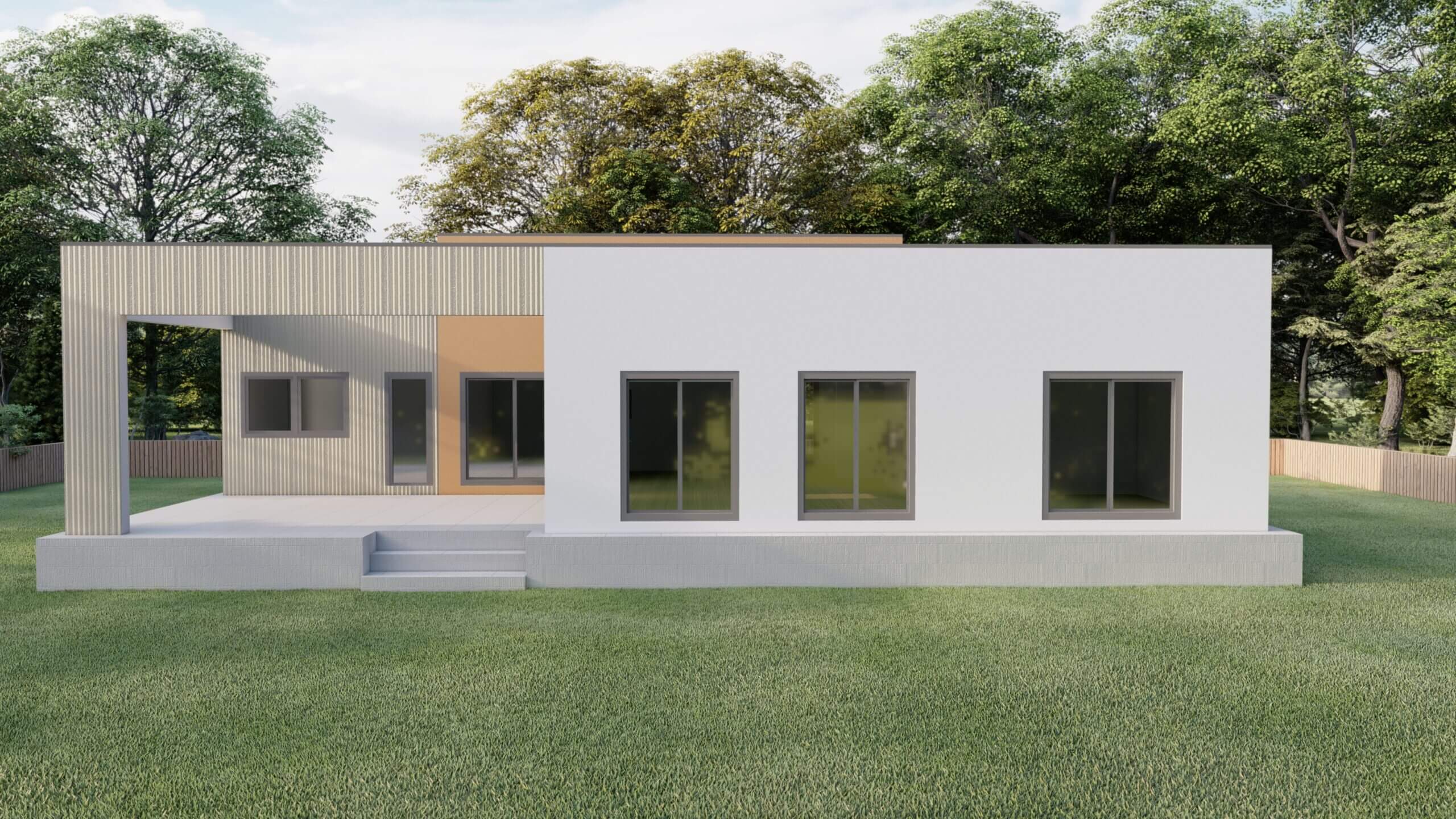 135 m² Tek Kat Çelik Ev (SS-1135) | Sekiz Prefabrik İzmir & Manisa
