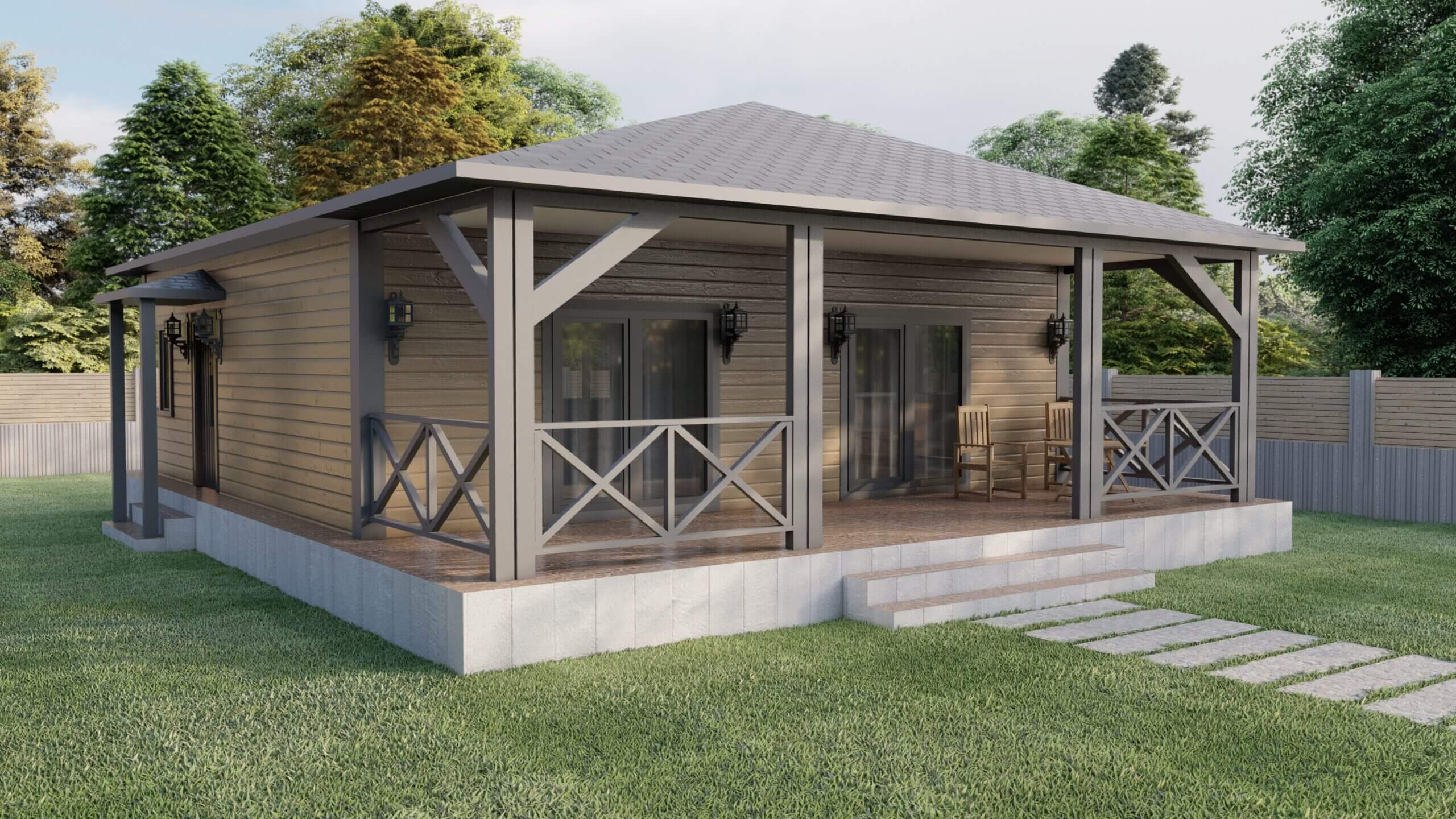 115 m² Tek Kat Çelik Ev (SS-1115) | Sekiz Prefabrik İzmir & Manisa