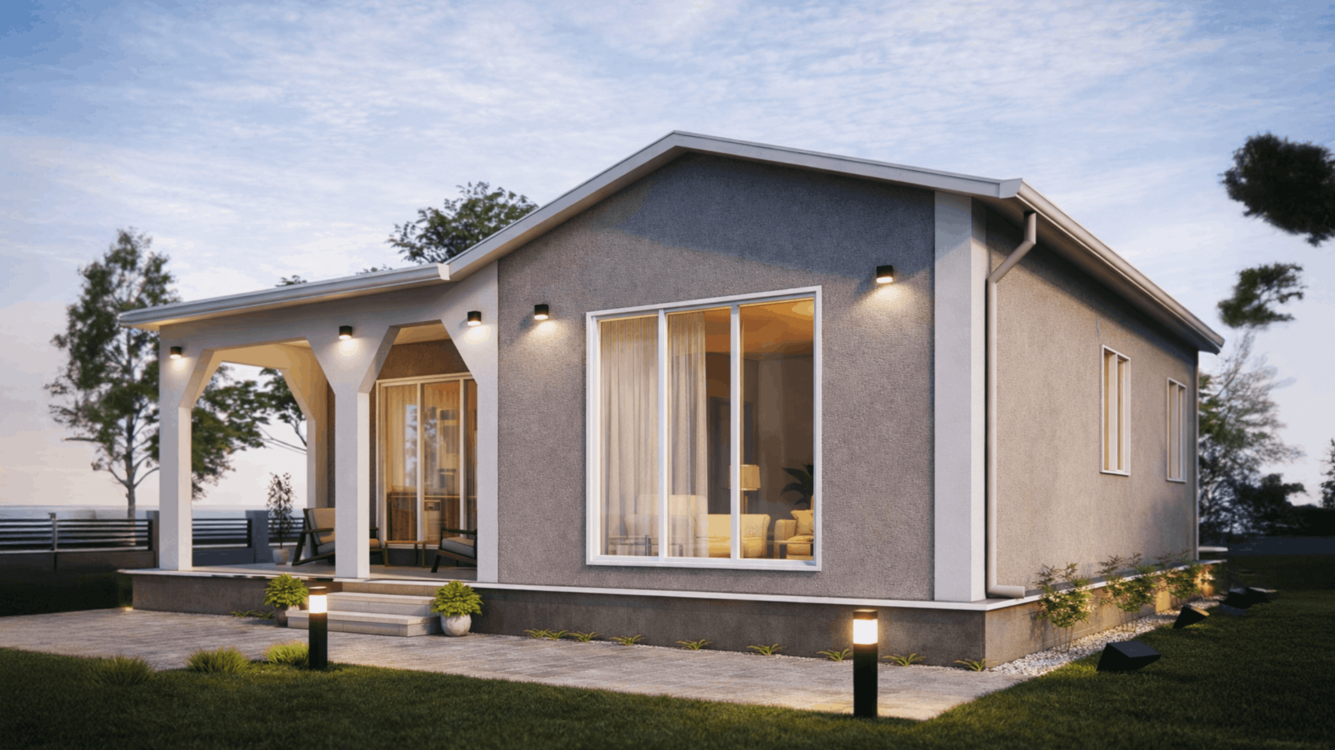 90 m² Tek Kat Çelik Ev (SS-1090) | Sekiz Prefabrik İzmir & Manisa