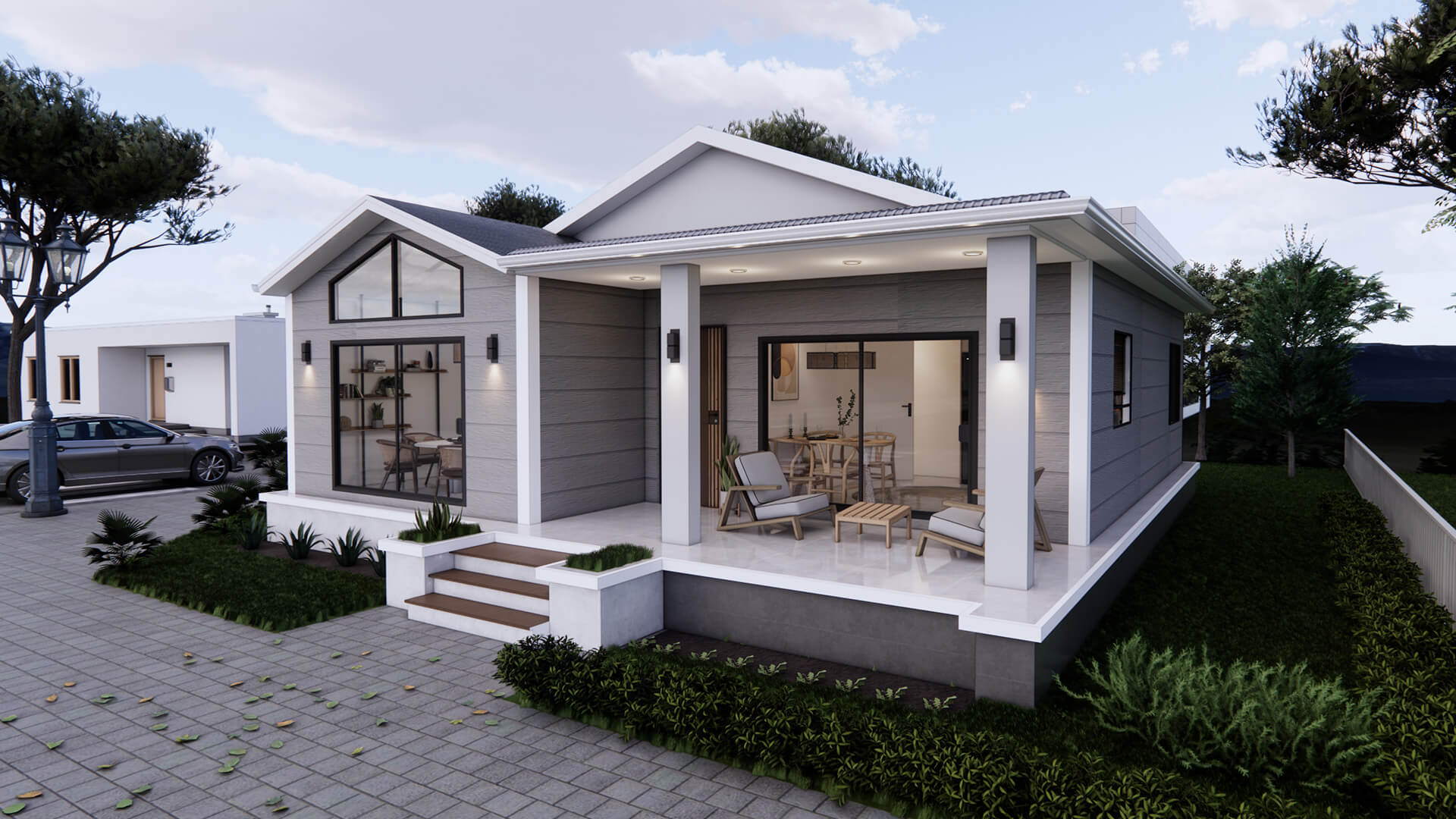90 m² Tek Kat Çelik Ev (SS-1091) | Sekiz Prefabrik İzmir & Manisa
