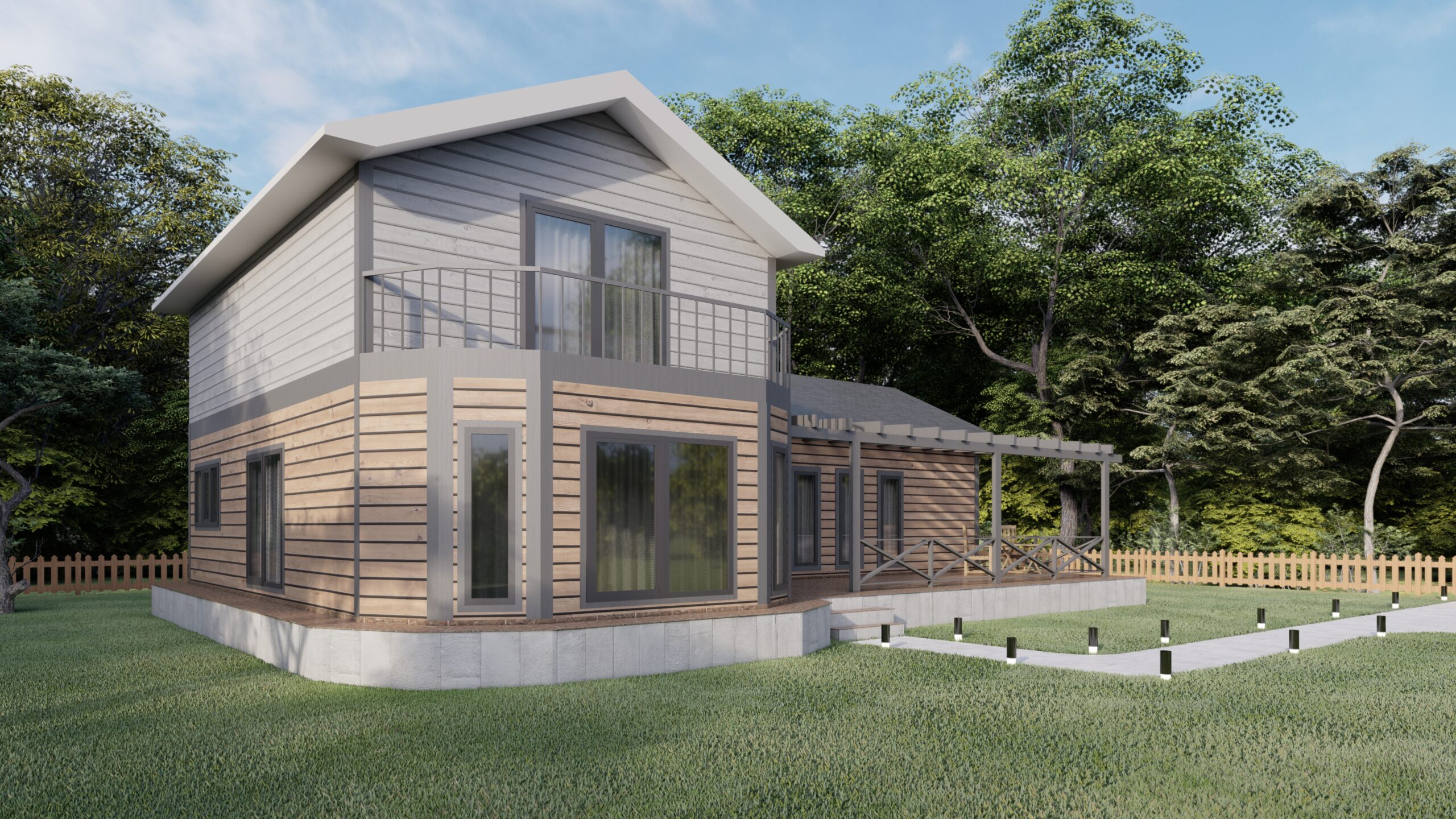 170 m² Çift Katlı Çelik Ev (SD-2170) | Sekiz Prefabrik İzmir & Manisa