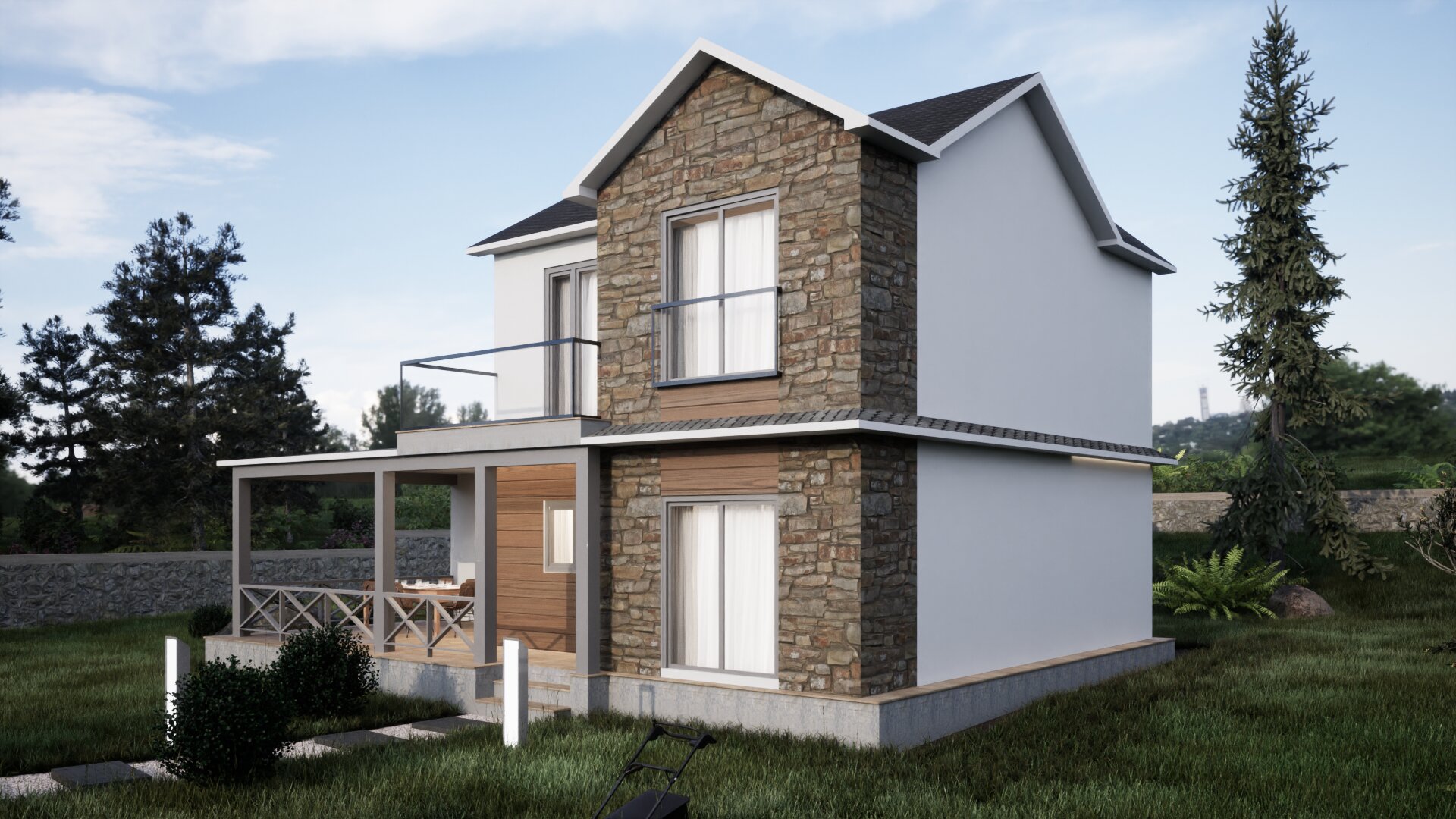 167 m² Çift Katlı Çelik Ev (SD-2167) | Sekiz Prefabrik İzmir & Manisa